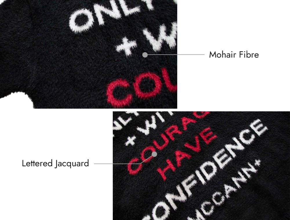 Thesupermade Letter Jacquard Graphic Sweater